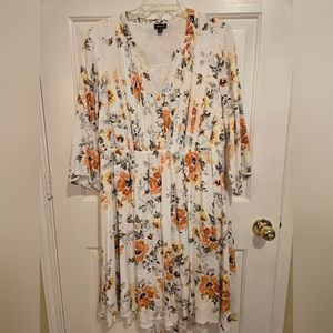 Torrid White Floral Dress